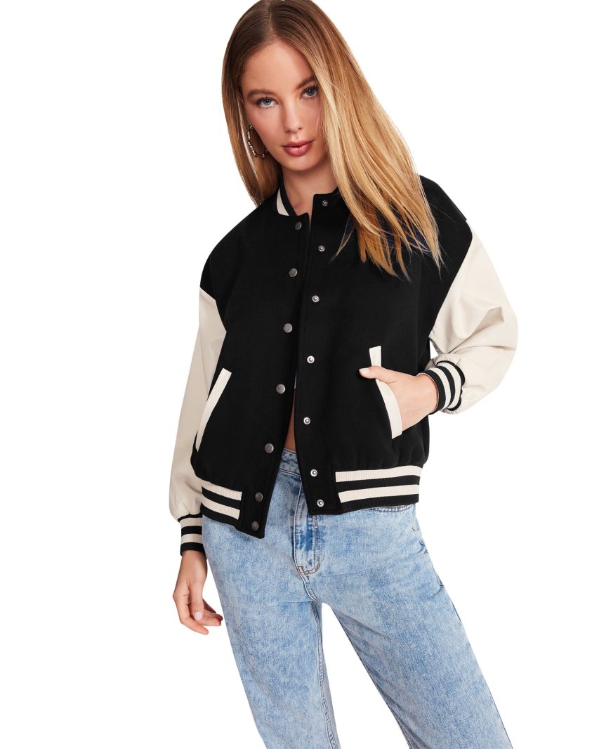 Chaquetas Steve Madden Alexandra Mujer Negras | ES CO48E3